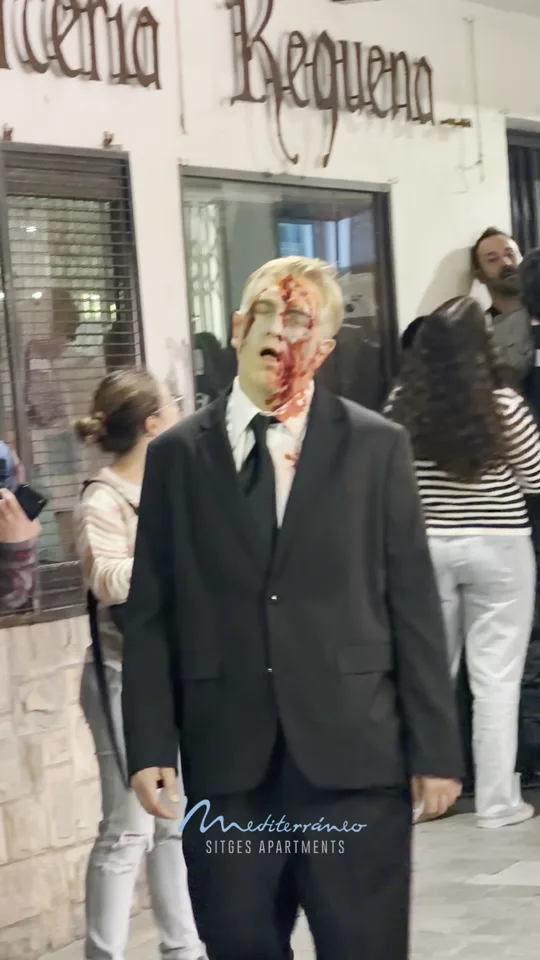 Zombie in a black suit